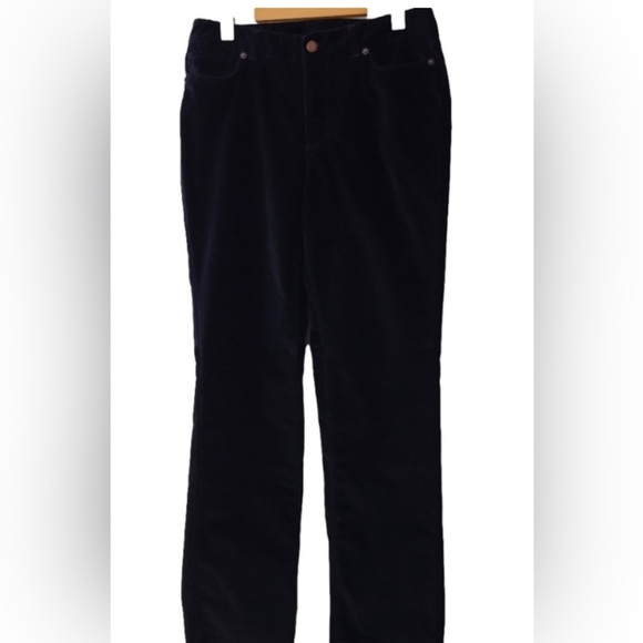 L.l. Bean women's classic black straight leg corduroy pants - Picture 1 of 10